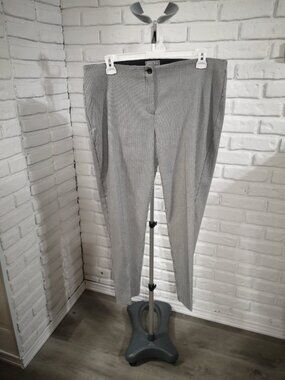 Laura Plus Ladies Size 18 Black & White Zipper & Button Elastic Waist Pants